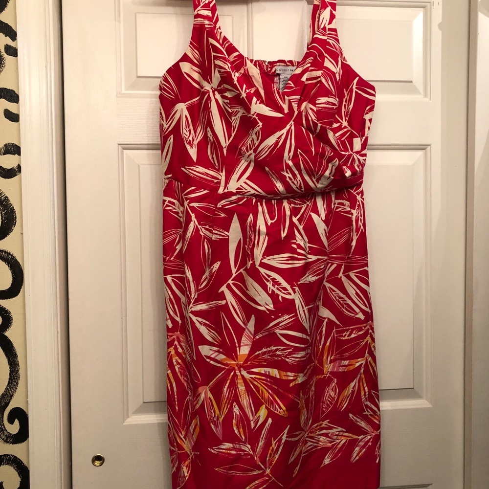 Pretty coral floral dress